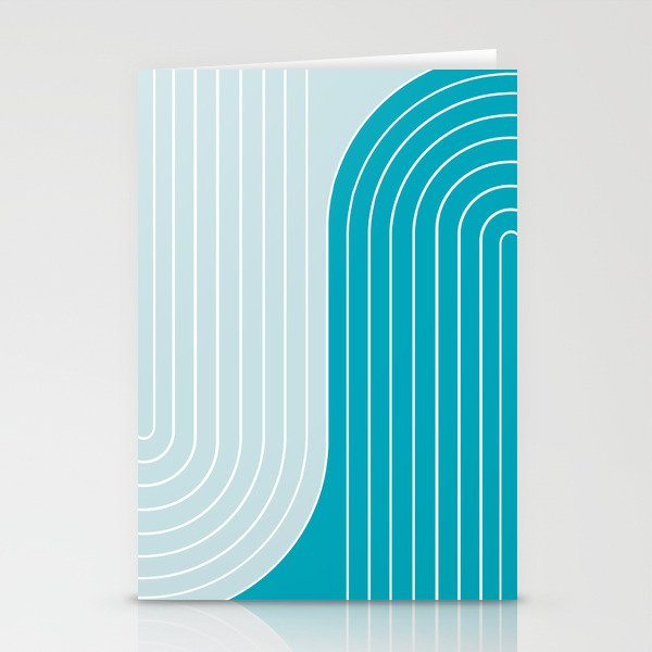 Two Tone Line Curvature IV Stationery Card Gallery Image 1