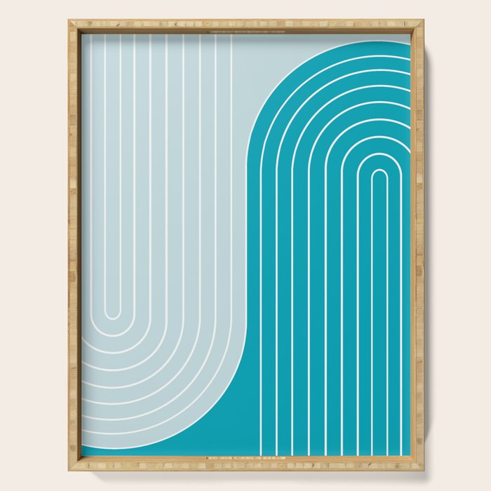 Two Tone Line Curvature IV Serving Tray Gallery Image 1