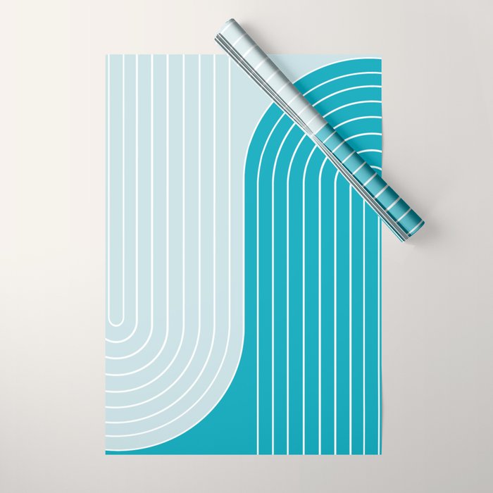 Two Tone Line Curvature IV Wrapping Paper Gallery Image 1