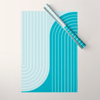 Two Tone Line Curvature IV Wrapping Paper Gallery Image 1