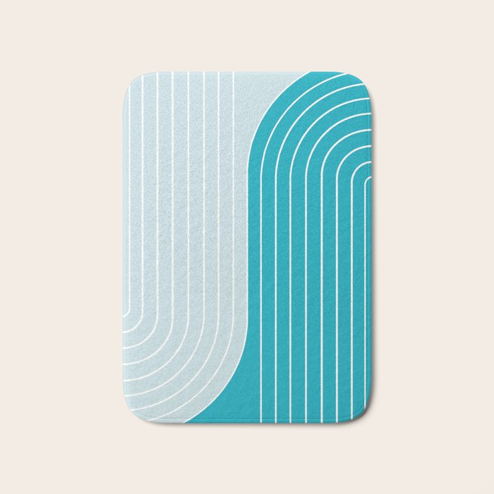 Two Tone Line Curvature IV Bath Mat Gallery Image 1