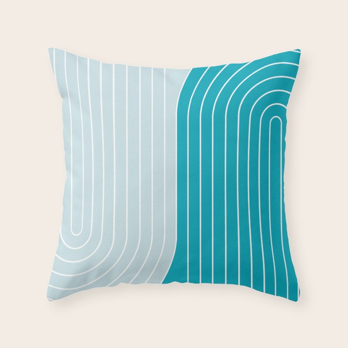 Two Tone Line Curvature IV Throw Pillow Gallery Image 6