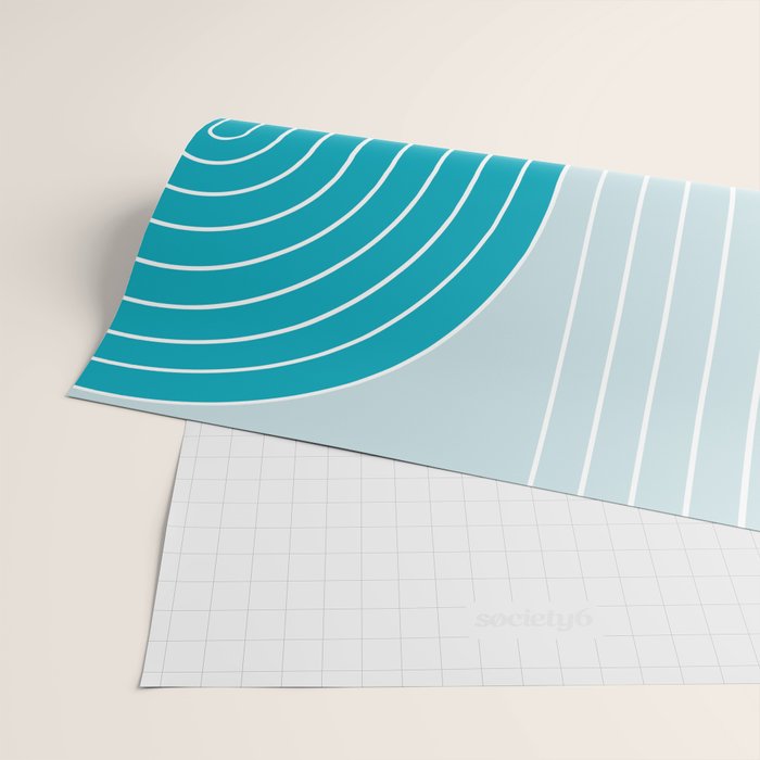 Two Tone Line Curvature IV Wrapping Paper Gallery Image 2