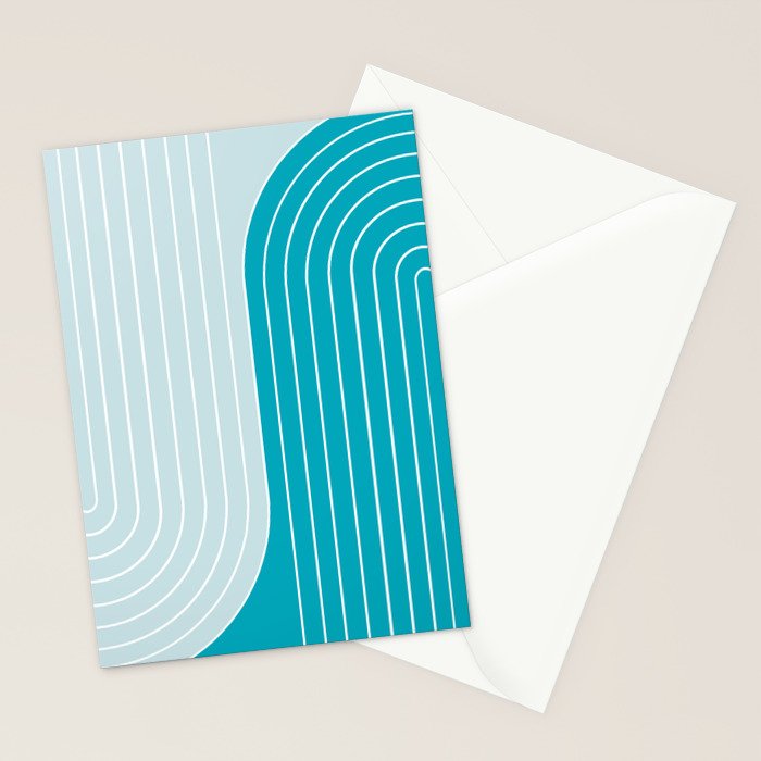 Two Tone Line Curvature IV Stationery Card Gallery Image 2
