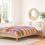 Wobbly Colorful Gingham Pattern Duvet Cover Gallery Image 2