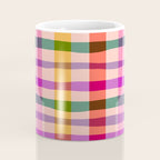 Wobbly Colorful Gingham Pattern Coffee Mug Gallery Image 4