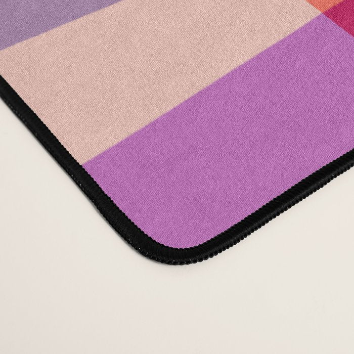 Wobbly Colorful Gingham Pattern Desk Mat Gallery Image 4