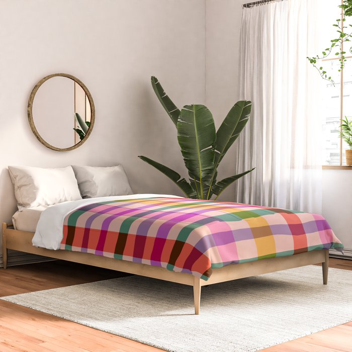 Wobbly Colorful Gingham Pattern Comforter Gallery Image 2