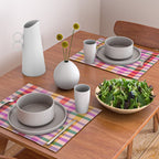 Wobbly Colorful Gingham Pattern Placemat Gallery Image 2