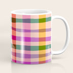 Wobbly Colorful Gingham Pattern Coffee Mug Gallery Image 1