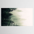 Foggy Pine Trees Tablecloth Gallery Image 2