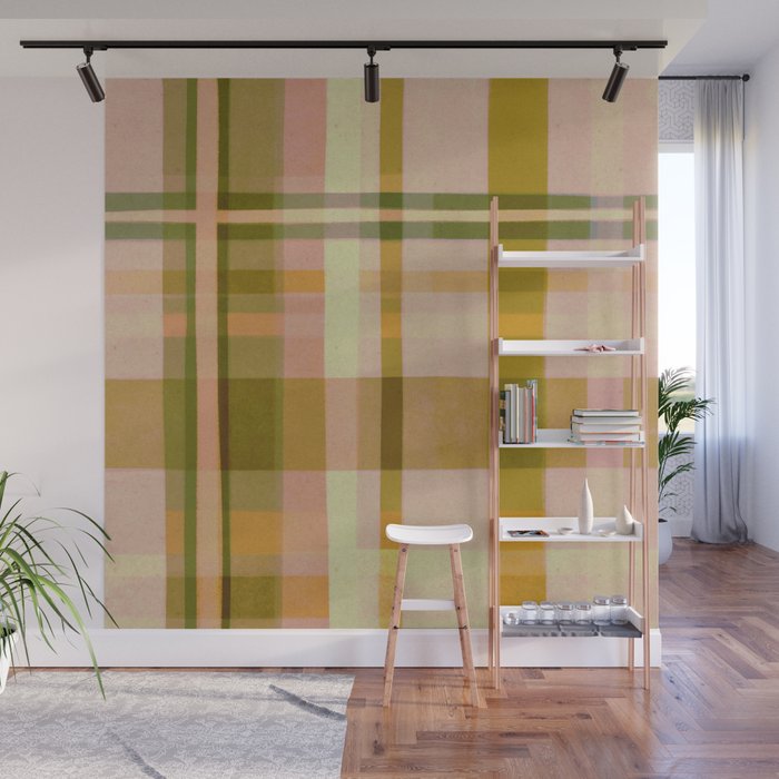 Colorful Plaid #1 Wall Mural Gallery Image 1