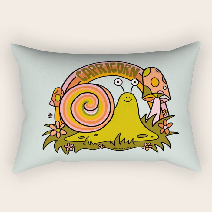 Capricorn Snail Rectangular Pillow Gallery Image 1
