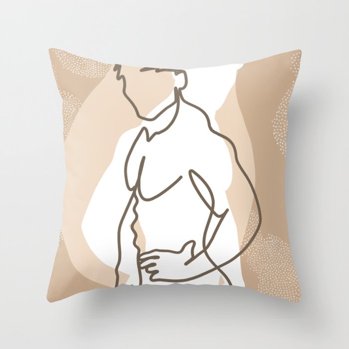 NOODDOOD Lines 17 Throw Pillow Gallery Image 1