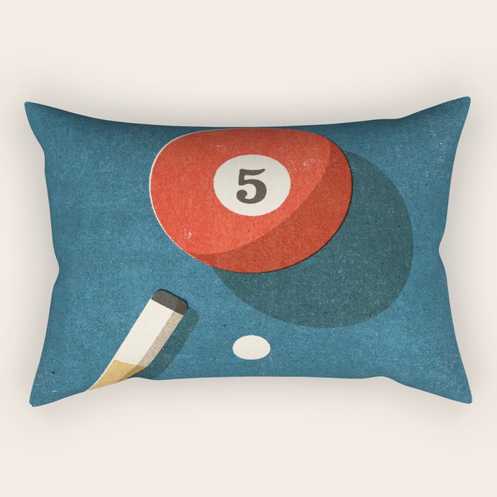 BILLIARDS / Ball 5 Rectangular Pillow Gallery Image 1