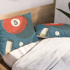 BILLIARDS / Ball 5 Pillow Sham Gallery Image 2