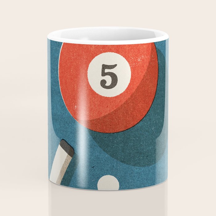 BILLIARDS / Ball 5 Coffee Mug Gallery Image 4