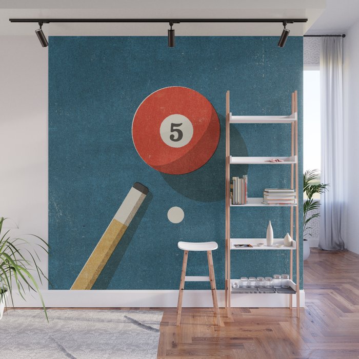 BILLIARDS / Ball 5 Wall Mural Gallery Image 1