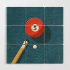 BILLIARDS / Ball 5 Wood Wall Art Gallery Image 1