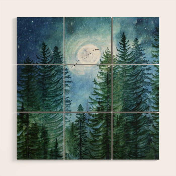 Silent Forest Wood Wall Art Gallery Image 1