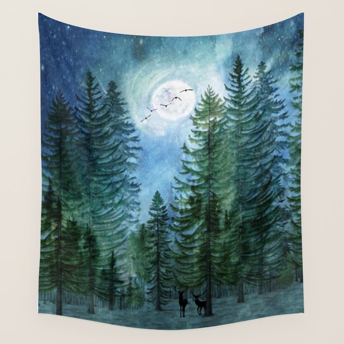 Silent Forest Wall Tapestry Gallery Image 4