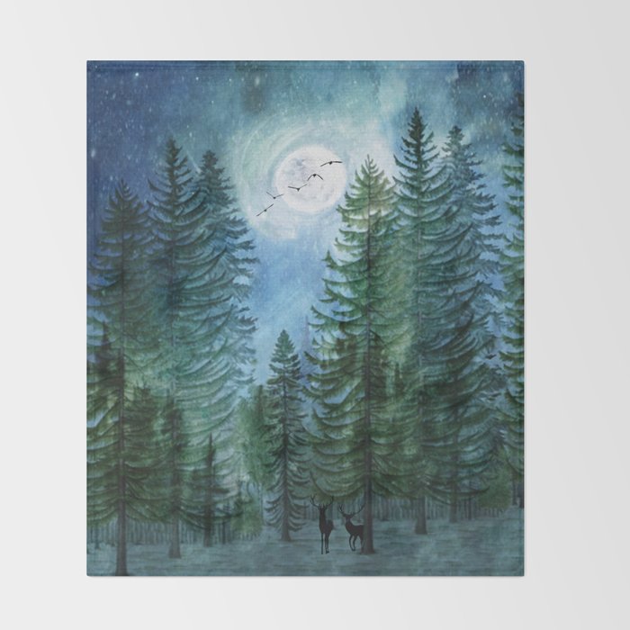 Silent Forest Throw Blanket Gallery Image 2