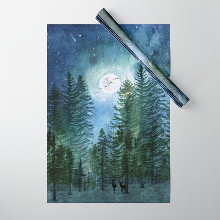 Silent Forest Wrapping Paper Gallery Image 1