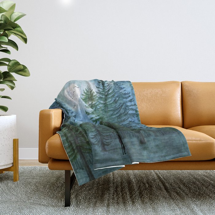 Silent Forest Throw Blanket Gallery Image 1