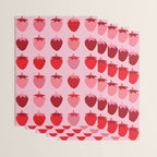 Les Fraises | 01 - Fruit Print Pink And Red Strawberry Preppy Modern Decor Abstract Strawberries Wrapping Paper Gallery Image 3