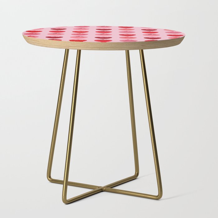 Les Fraises | 01 - Fruit Print Pink And Red Strawberry Preppy Modern Decor Abstract Strawberries Side Table Gallery Image 1
