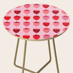 Les Fraises | 01 - Fruit Print Pink And Red Strawberry Preppy Modern Decor Abstract Strawberries Side Table Gallery Image 2