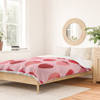 Les Fraises | 01 - Fruit Print Pink And Red Strawberry Preppy Modern Decor Abstract Strawberries Duvet Cover Gallery Image 2