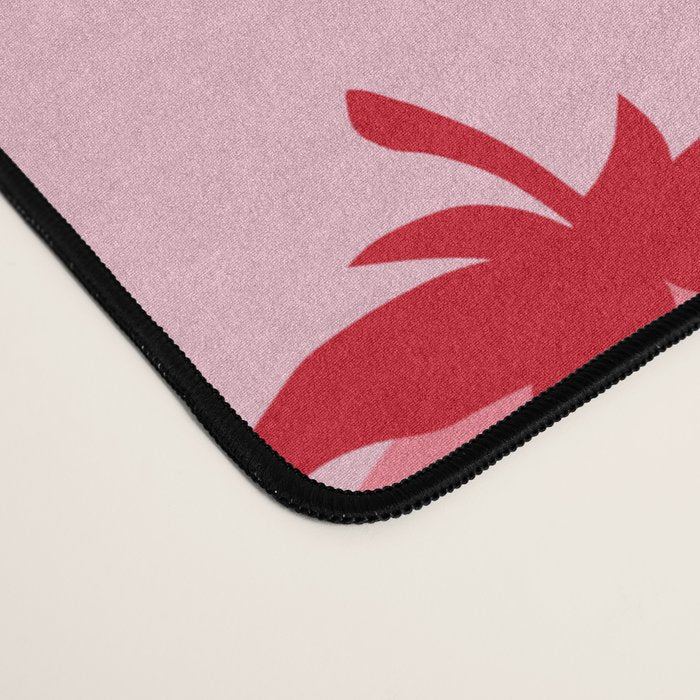 Les Fraises | 01 - Fruit Print Pink And Red Strawberry Preppy Modern Decor Abstract Strawberries Desk Mat Gallery Image 4