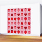 Les Fraises | 01 - Fruit Print Pink And Red Strawberry Preppy Modern Decor Abstract Strawberries Wall Mural Gallery Image 2