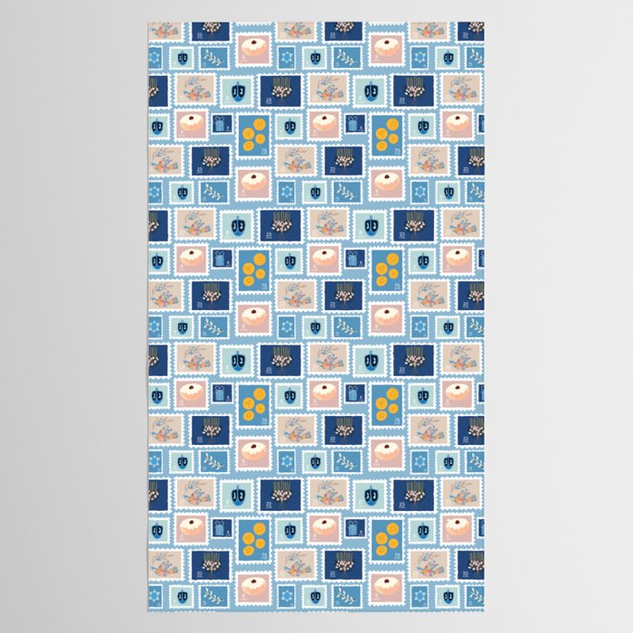 Hanukkah Stamps Tablecloth Gallery Image 2