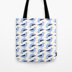 Blue Seagulls Pattern Tote Bag Gallery Image 1