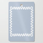 Wavy Lines - Blue White Cutting Board Gallery Image 1