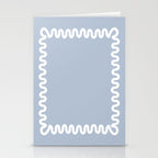 Wavy Lines - Blue White Stationery Card Gallery Image 2