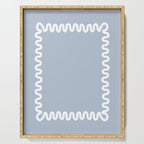 Wavy Lines - Blue White Serving Tray Gallery Image 1