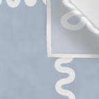 Wavy Lines - Blue White Wall Tapestry Gallery Image 3