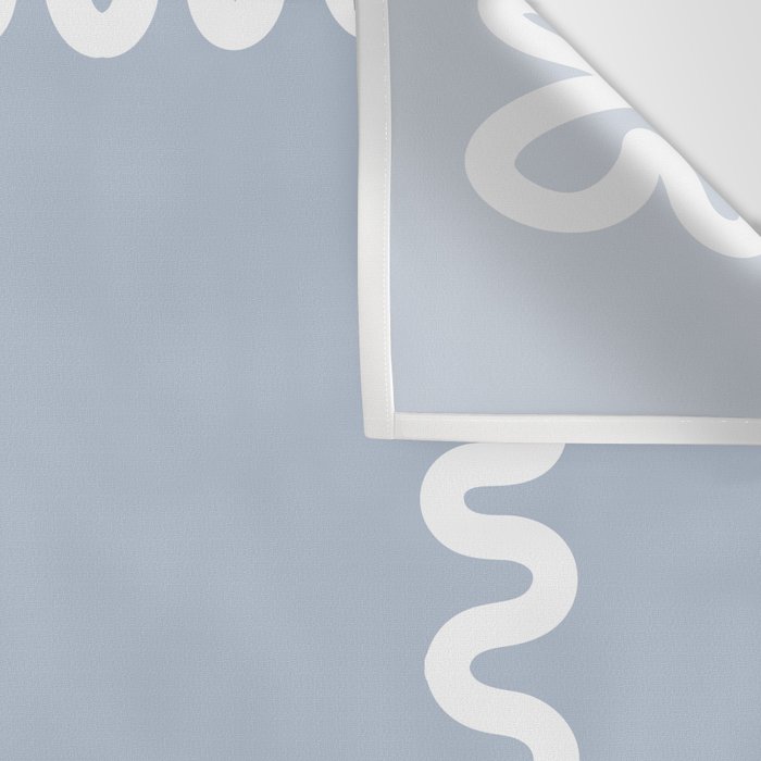Wavy Lines - Blue White Wall Tapestry Gallery Image 3