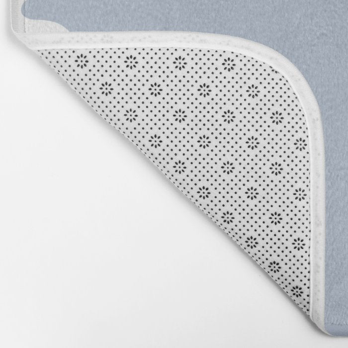 Wavy Lines - Blue White Bath Mat Gallery Image 2