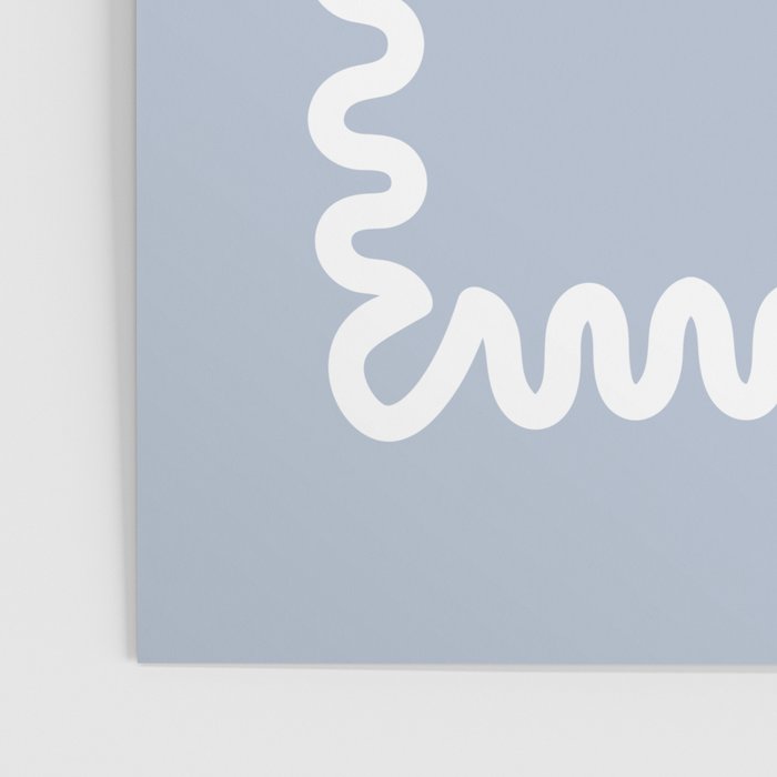 Wavy Lines - Blue White Poster Gallery Image 3