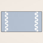 Wavy Lines - Blue White Desk Mat Gallery Image 3