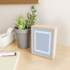 Wavy Lines - Blue White Mini Art Print Gallery Image 2