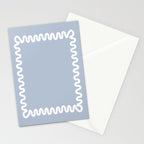 Wavy Lines - Blue White Stationery Card Gallery Image 2
