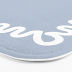 Wavy Lines - Blue White Bath Mat Gallery Image 3