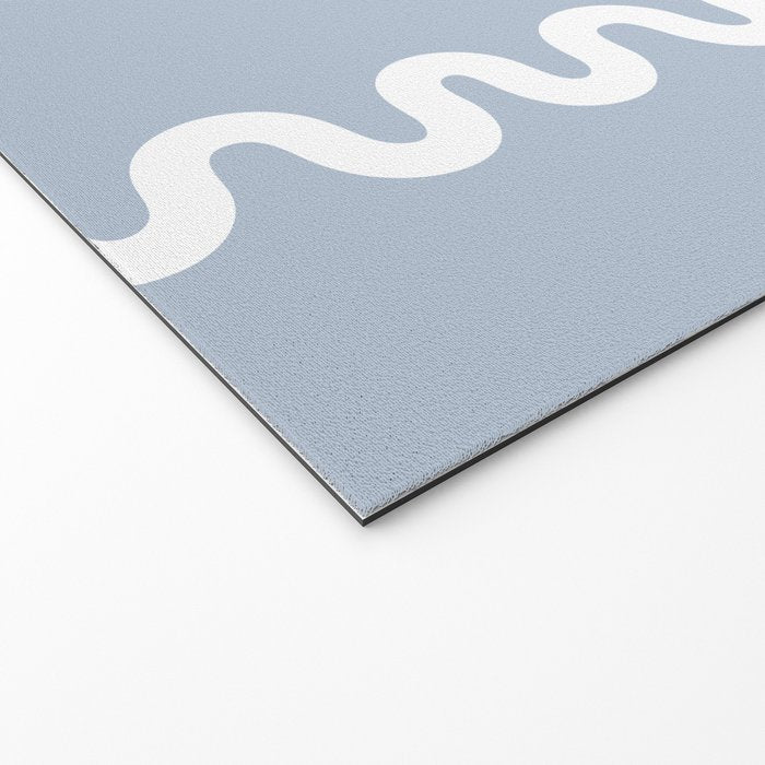 Wavy Lines - Blue White Welcome Mat Gallery Image 2