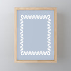 Wavy Lines - Blue White Mini Art Print Gallery Image 1