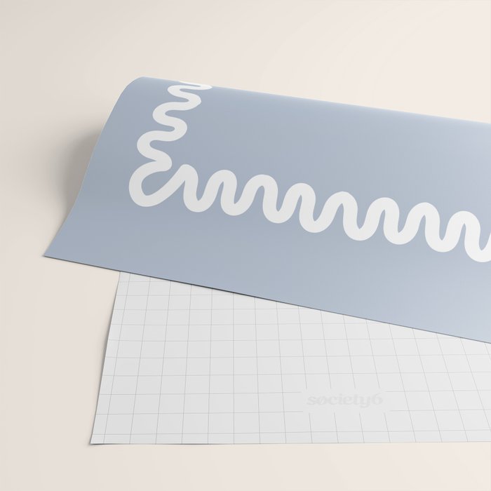 Wavy Lines - Blue White Wrapping Paper Gallery Image 2